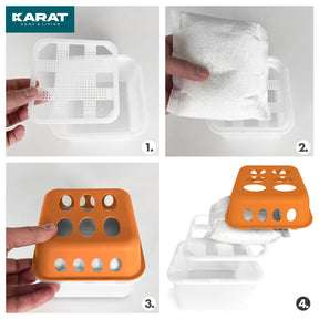 SET of 4 dehumidifiers | Room dehumidifier in 6 colours and 2 designs | Refillable & reusable