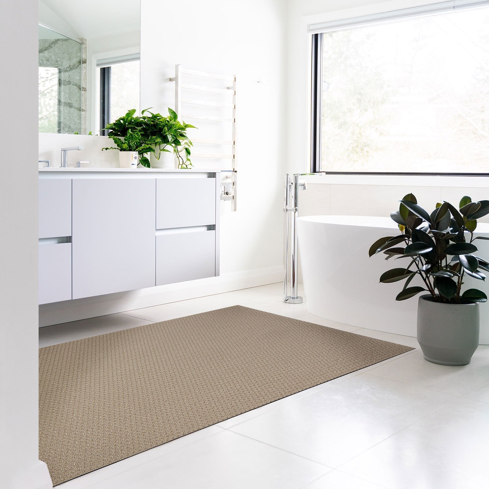 ✂ Vinyl Bath Mat | Non-slip, UV-Resistant Bathroom Runner | Suitable for Underfloor Heating