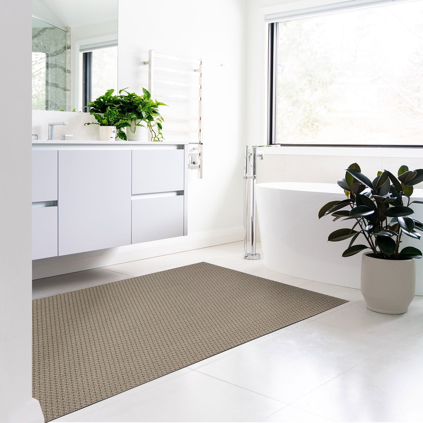 ✂ Vinyl Bath Mat | Non-slip, UV-Resistant Bathroom Runner | Suitable for Underfloor Heating