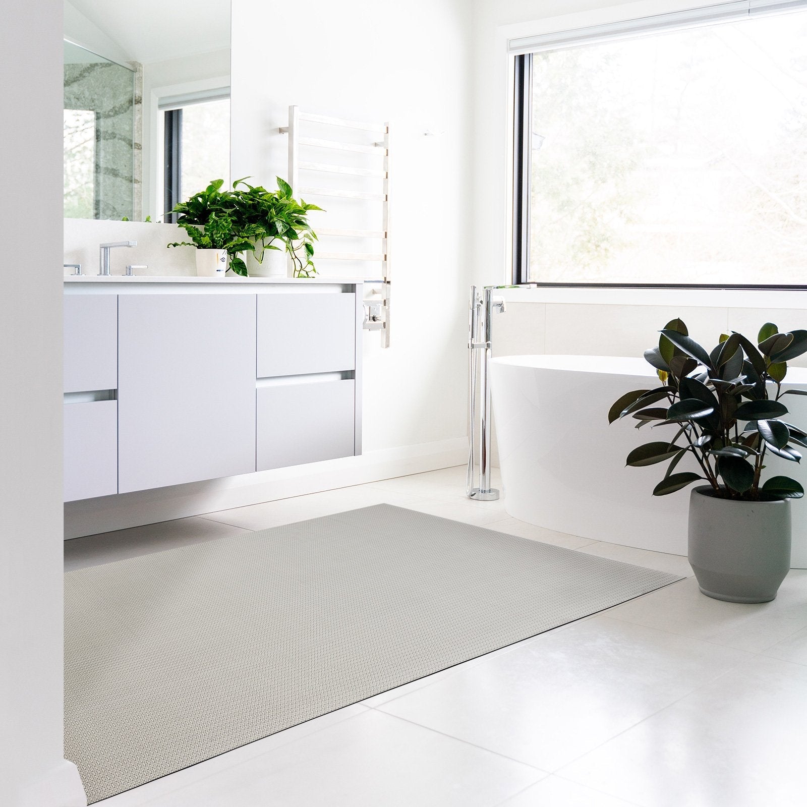 ✂ Vinyl Bath Mat | Non-slip, UV-Resistant Bathroom Runner | Suitable for Underfloor Heating
