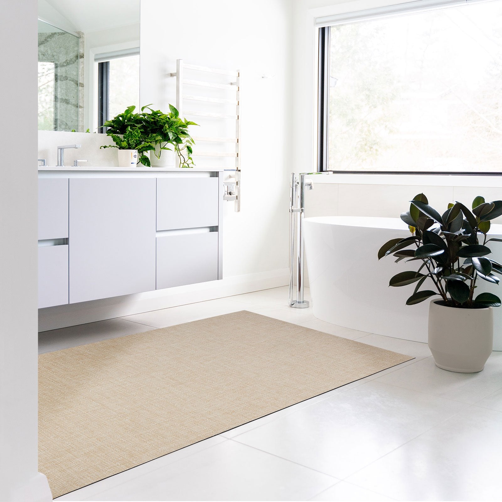 ✂ Vinyl Bath Mat | Non-slip, UV-Resistant Bathroom Runner | Suitable for Underfloor Heating