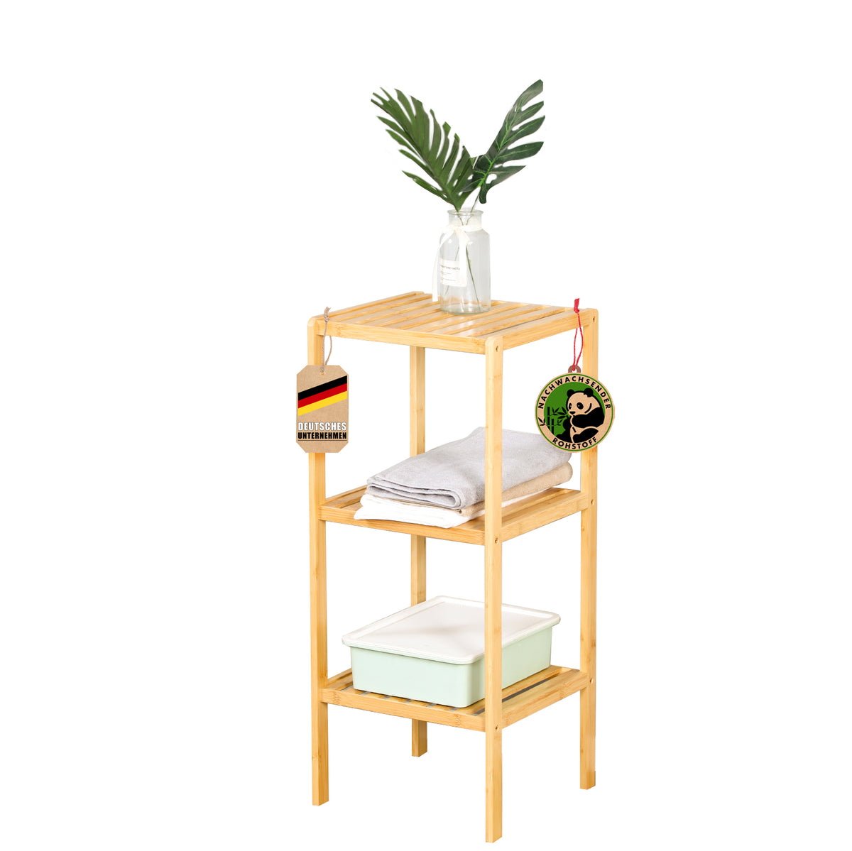 Bamboo standing shelf | Lowa | Ideal for creatively arranging your home accessories | Available in 3 sizes