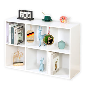 Wooden shelf | Vermont | Stylish shelf with six compartments for an elegant and tidy living atmosphere