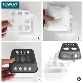 SET of 4 dehumidifiers | Room dehumidifier in 6 colours and 2 designs | Refillable & reusable