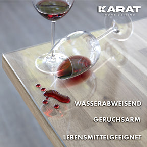 Transparent table film with straight cut | Crystal | Crystal clear protective film for tables | Customised cutting