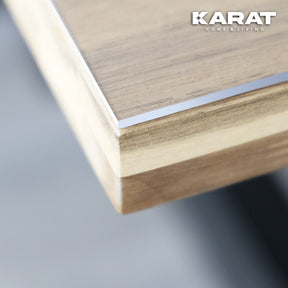 Transparent table film with straight cut | Crystal | Crystal clear protective film for tables | Customised cutting