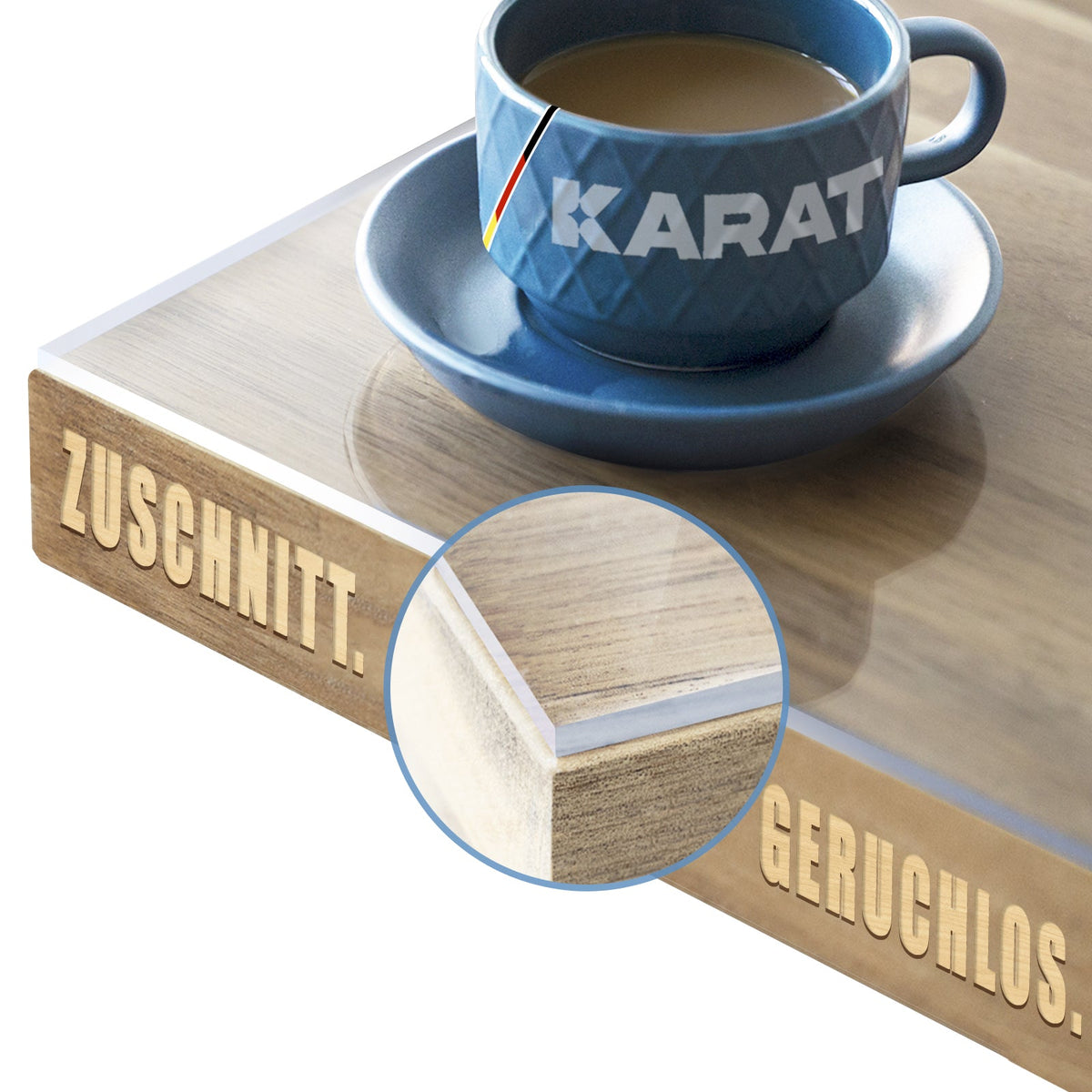 ✂ Transparent table film with straight cut | Crystal | Crystal clear protective film for tables | Customised cutting