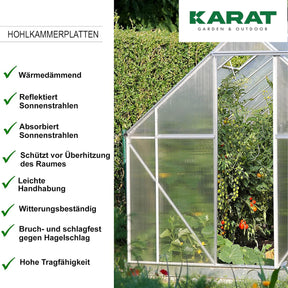 Polycarbonate Sheet | Double Wall Sheeting | 60.5 x 121 cm | For DIY, Roofing and Construction