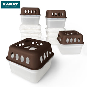 SET of 4 dehumidifiers | Room dehumidifier in 6 colours and 2 designs | Refillable & reusable