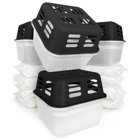 SET of 4 dehumidifiers | Room dehumidifier in 6 colours and 2 designs | Refillable & reusable