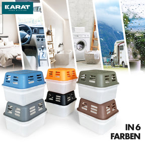 SET of 4 dehumidifiers | Room dehumidifier in 6 colours and 2 designs | Refillable & reusable