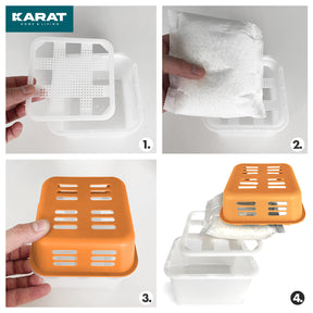SET of 4 dehumidifiers | Room dehumidifier in 6 colours and 2 designs | Refillable & reusable