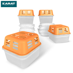 SET of 4 dehumidifiers | Room dehumidifier in 6 colours and 2 designs | Refillable & reusable
