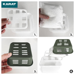 SET of 4 dehumidifiers | Room dehumidifier in 6 colours and 2 designs | Refillable & reusable