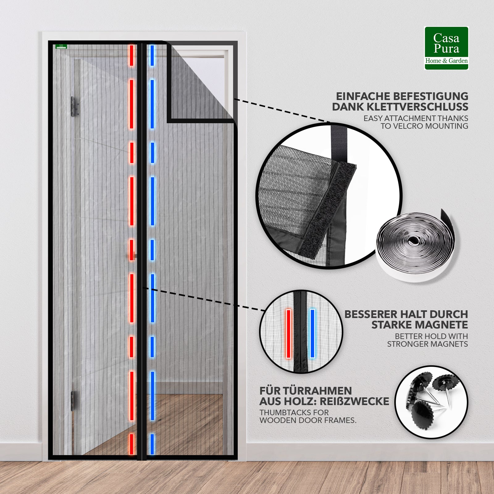 Fly Screen Net for Balcony, Patio Doors & Home | Insect Screen | Adhes ...