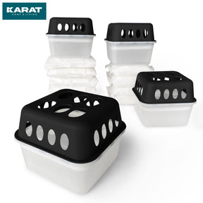 SET of 4 dehumidifiers | Room dehumidifier in 6 colours and 2 designs | Refillable & reusable