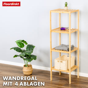 Bamboo standing shelf | Lowa | Ideal for creatively arranging your home accessories | Available in 3 sizes