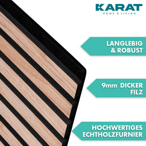 Wood-look acoustic panels | Timeless design for pleasant room acoustics | Available in 3 designs and 2 sizes