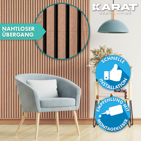 Wood-look acoustic panels | Timeless design for pleasant room acoustics | Available in 3 designs and 2 sizes