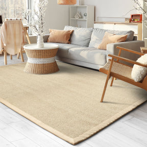 Sisal rug | Mumbai | natural fibre rug with cotton border | available in various sizes