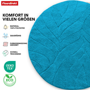 Bath mat | Maris | Bath mat in round | Soft microfibre, non-slip & suitable for underfloor heating