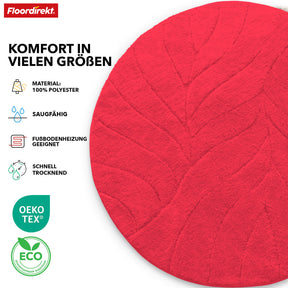 Bath mat | Maris | Bath mat in round | Soft microfibre, non-slip & suitable for underfloor heating