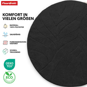 Bath mat | Maris | Bath mat in round | Soft microfibre, non-slip & suitable for underfloor heating