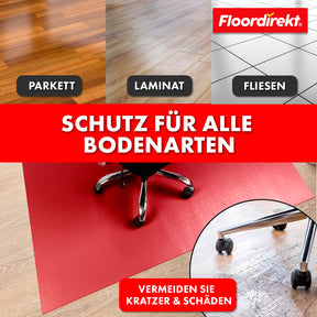 Floor protection mat with bevelled edge in various colours | Kleopatra | Optimum protection for your floors | In many sizes and colours