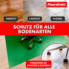 Floor protection mat with bevelled edge in various colours | Kleopatra | Optimum protection for your floors | In many sizes and colours