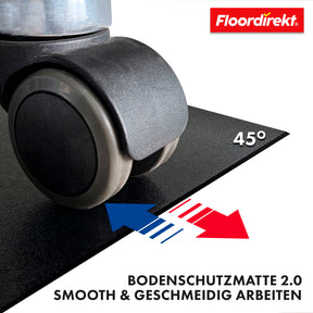 Floor protection mat with bevelled edge in various colours | Kleopatra | Optimum protection for your floors | In many sizes and colours