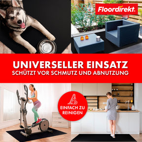 Floor protection mat with bevelled edge in various colours | Kleopatra | Optimum protection for your floors | In many sizes and colours