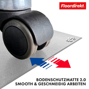 Floor protection mat with bevelled edge in various colours | Kleopatra | Optimum protection for your floors | In many sizes and colours