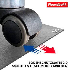 Floor protection mat with bevelled edge in various colours | Kleopatra | Optimum protection for your floors | In many sizes and colours