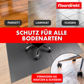 Floor protection mat with bevelled edge in various colours | Kleopatra | Optimum protection for your floors | In many sizes and colours