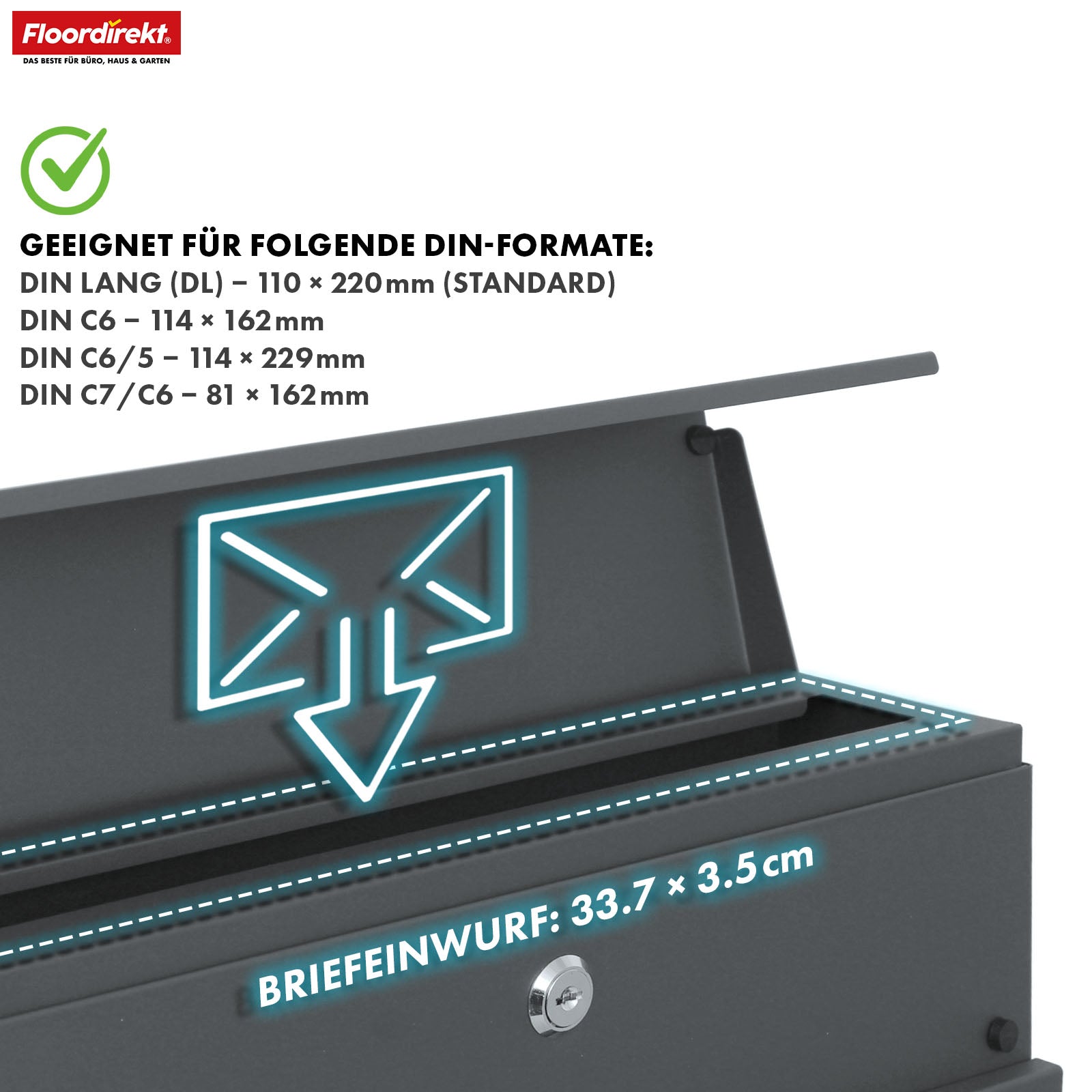 Letter box | Armand | Weatherproof steel letter box with C4 slot and newspaper compartment