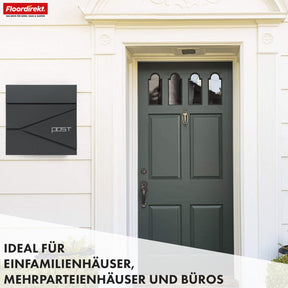Letter box | Armand | Weatherproof steel letter box with C4 slot and newspaper compartment