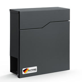 Letter box | Jean | Sturdy steel letter box with newspaper compartment and large insertion flap