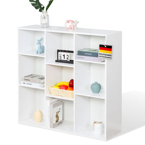Bookcase | Arkansas | White MDF standing shelf with 5-9 shelves for books and home accessories