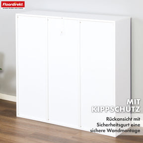 Bookcase | Arkansas | White MDF standing shelf with 5-9 shelves for books and home accessories