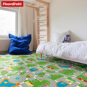 CV flooring | Roadtrip 547M | Vinyl flooring for children with road landscape