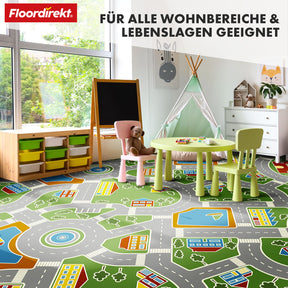 CV flooring | Roadtrip 547M | Vinyl flooring for children with road landscape