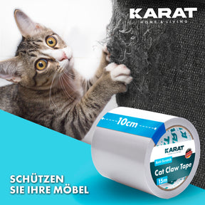 Cat scratch protection | self-adhesive scratch film | training tape | furniture protection | transparent | 15 m x 10 cm