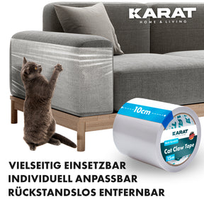 Cat scratch protection | self-adhesive scratch film | training tape | furniture protection | transparent | 15 m x 10 cm