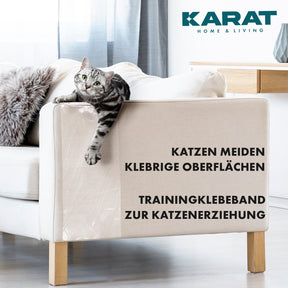 Cat scratch protection | self-adhesive scratch film | training tape | furniture protection | transparent | 15 m x 10 cm