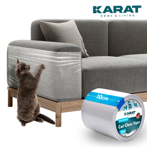 Cat scratch protection | self-adhesive scratch film | training tape | furniture protection | transparent | 15 m x 10 cm