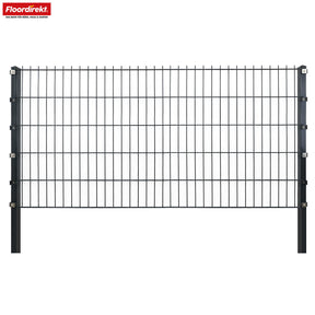 Discover the robust LIMES double-rod fence in anthracite. High-quality steel fence complete set with posts – ideal for gardens, properties and driveways. Available in various heights and lengths. Durable, stable and modern.
