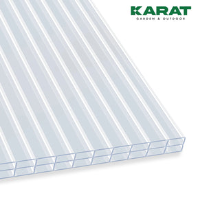 Polycarbonate Sheet | Double Wall Sheeting | 60.5 x 121 cm | For DIY, Roofing and Construction