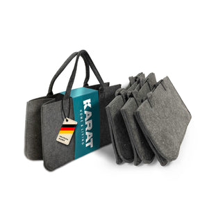 Felt Bag Conny | Firewood Bag | Shopping Bag | Foldable | Set of 2 or 4