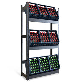 Bottle crate rack | Osaka | Powder-coated steel drinks crate rack for 3 to 9 crates