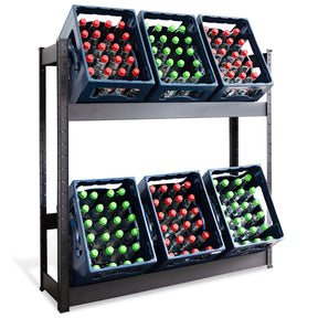 Bottle crate rack | Osaka | Powder-coated steel drinks crate rack for 3 to 9 crates